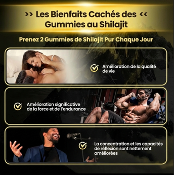 60 Gummies Énergétiques Shilajit de l'Himalaya Naturel