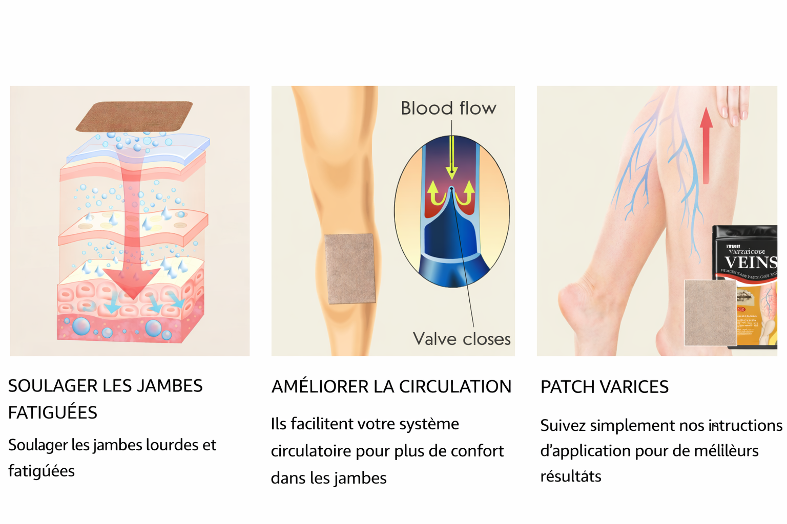 Pack ( 2 Boites 24 patchs ) Patchs pour soulager les varices