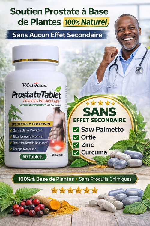 Complément Naturel pour la Santé de la Prostate – 60 Comprimés à Base de Plantes