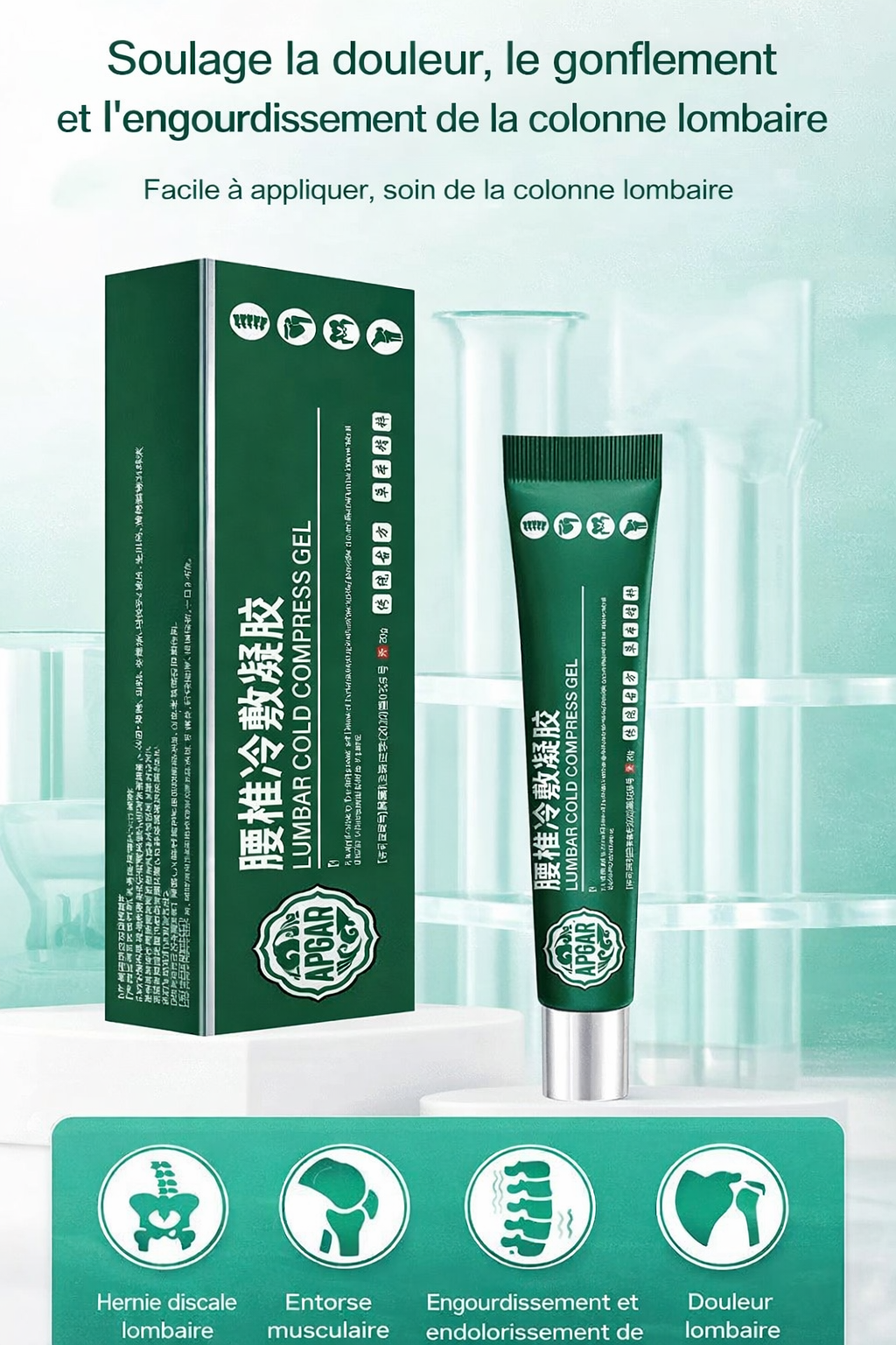 Pack ( 2 Boites ) Gel Japonaise Pour Les Douleurs Articualires  ( Dos , Genoux , Epauls , ... )