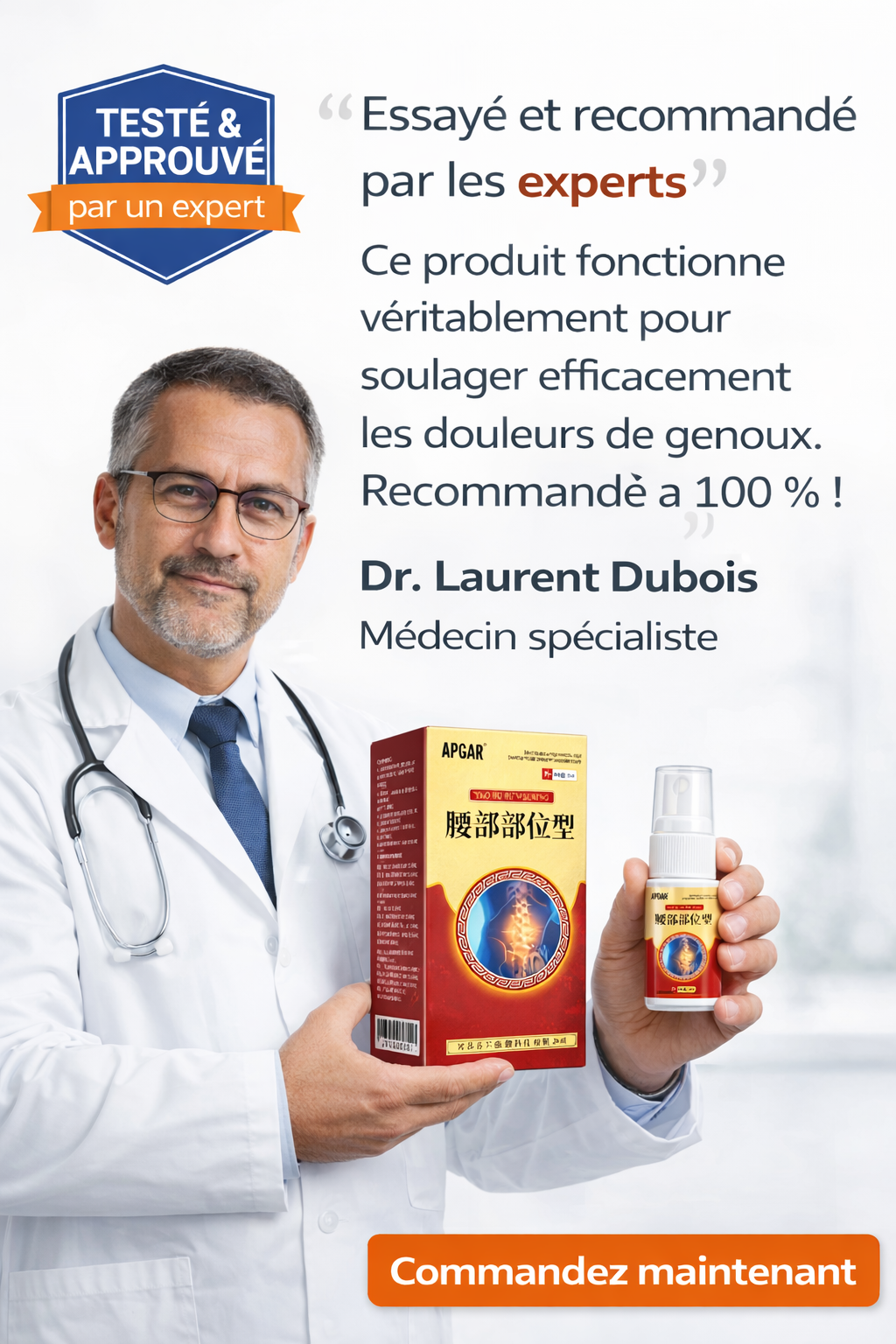 Pack ( 2 Boites ) Spray Pour les Douleurs De Genoux