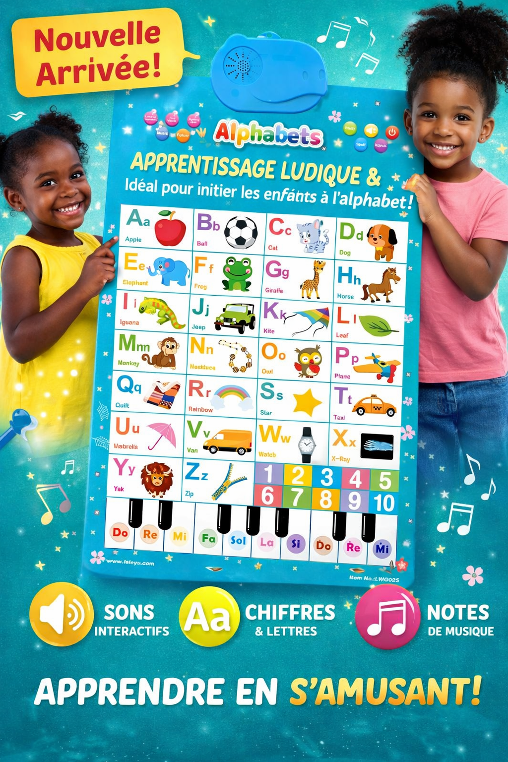Tableau Éducatif Interactif Alphabet pour Enfants